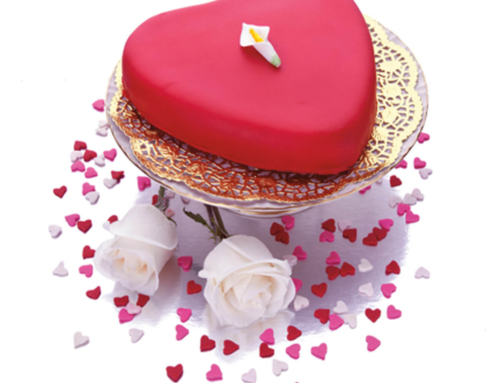 Red Fondant Heart Cake