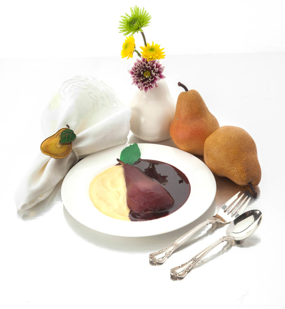 Beaujolais Poached Pears